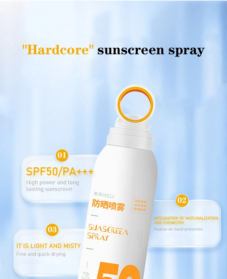 Anti-Oxidant Water Resistant Body Care Sun Screen Spray with SPF50 PA+++