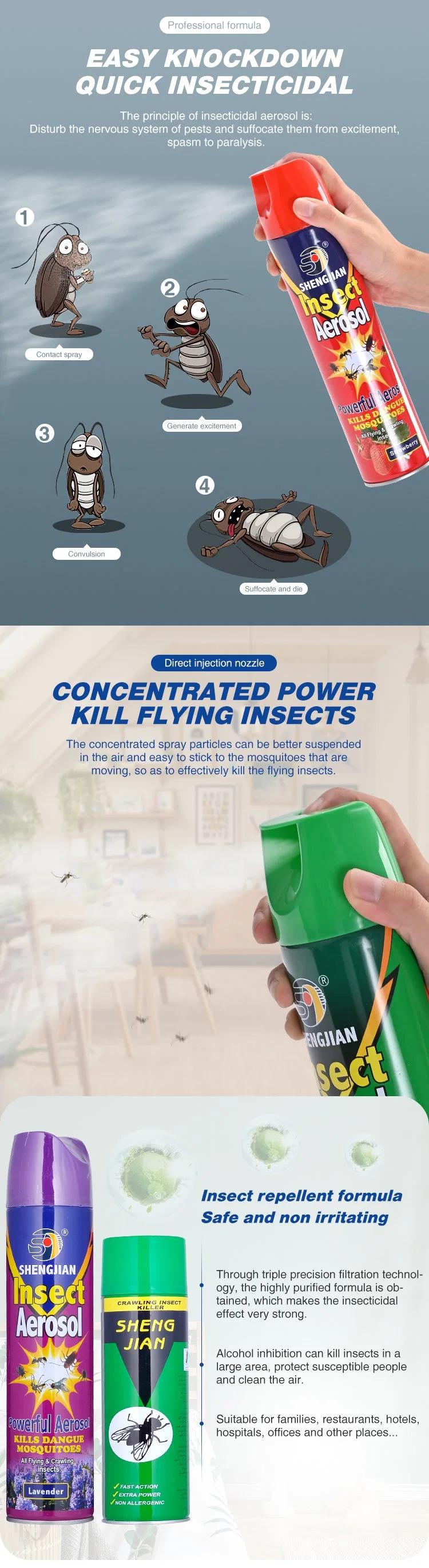 Pet Insecticide Flea Lice Insect Killer Spray Powder