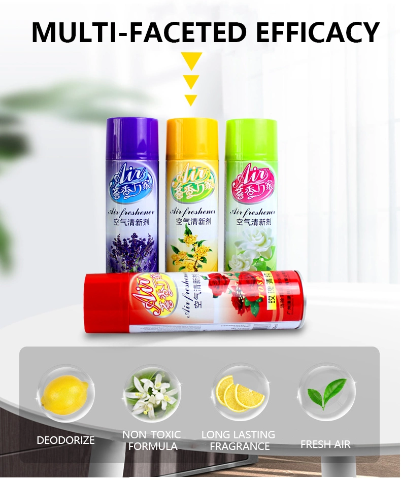 2022 Hot Sale Canned Air Freshener Rose Scented Air Breath Freshener Spray Fresh Air Spray OEM