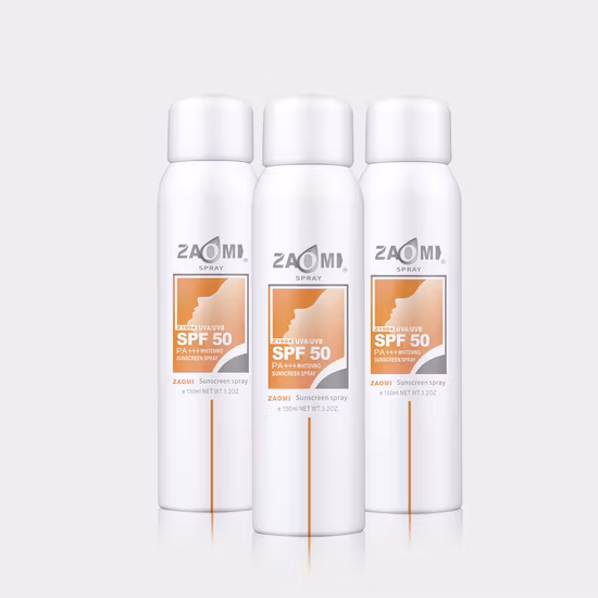 Spray de proteção solar personalizado de fábrica, spray protetor solar por atacado, FPS 50, spray protetor solar corporal para rosto