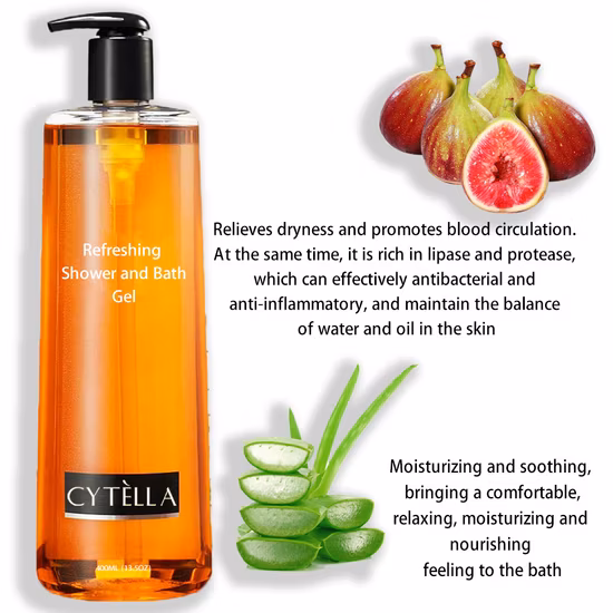 Limpador corporal diário hidratante e gel de barbear com espuma de enxágue limpa