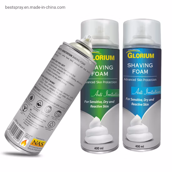 Mousse calmante para pele de marca própria, espuma de gel de barbear refrescante para homens e barba