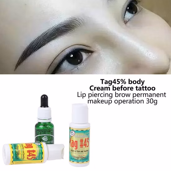Gel anestésico para tatuagem tópico piercing Tag45 para entorpecimento de tatuagem de microblading